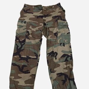 US Military Woodland Camo BDU Cargo Pants M81 Trousers Medium Short 8415-01